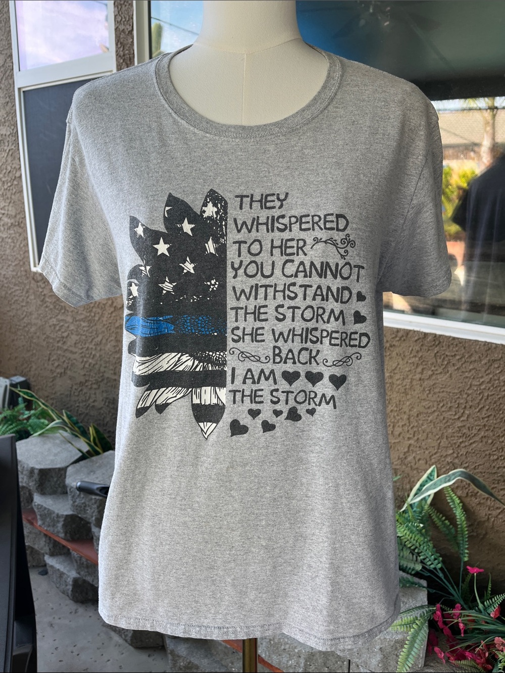 She Is The Storm Grey Graphic Tee